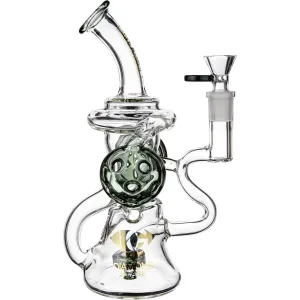 9 Rig w/ Headphones Swiss Recycler, by Diamond Glass (free banger included)