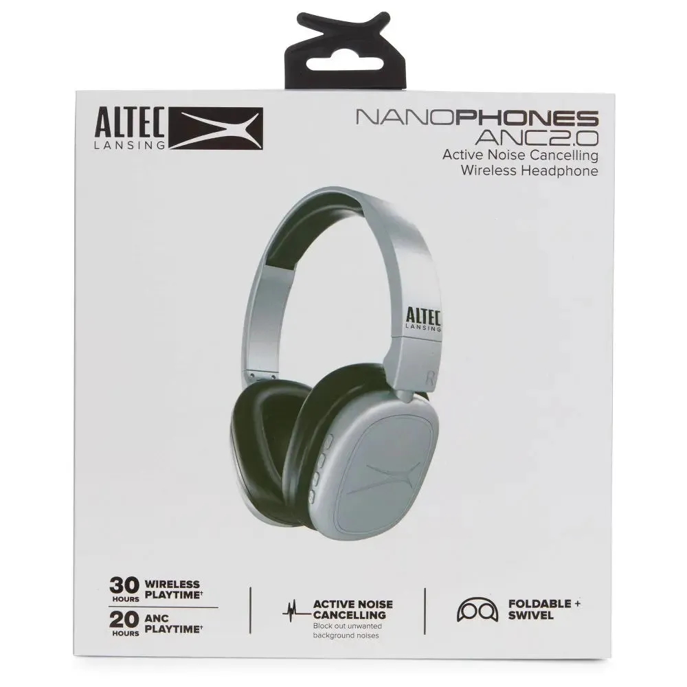 Altec Lansing Nanophone ANC 2.0 Over-Ear Bluetooth Wireless Headphones -