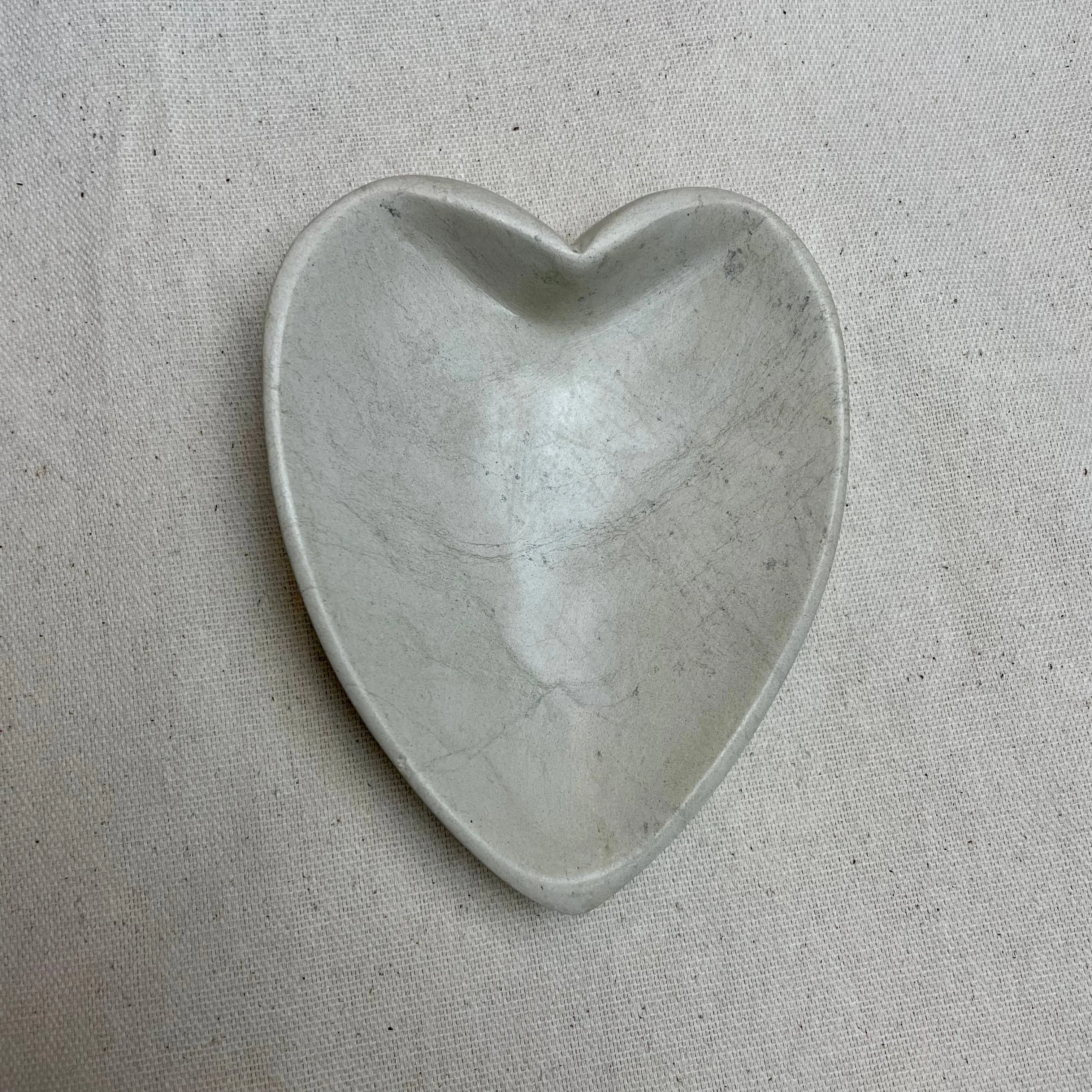 Carved Stone Heart Bowl