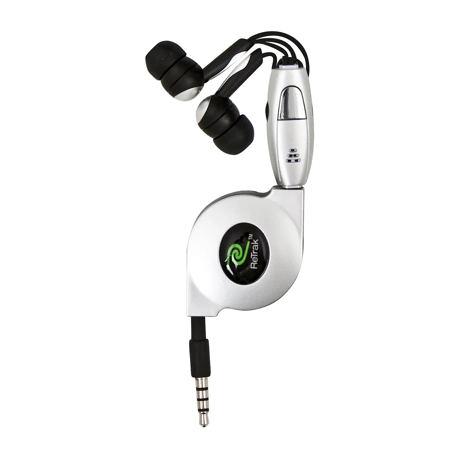 Earbuds with Mic | Retractable Cable | In-Line Microphone & iPhone Controls