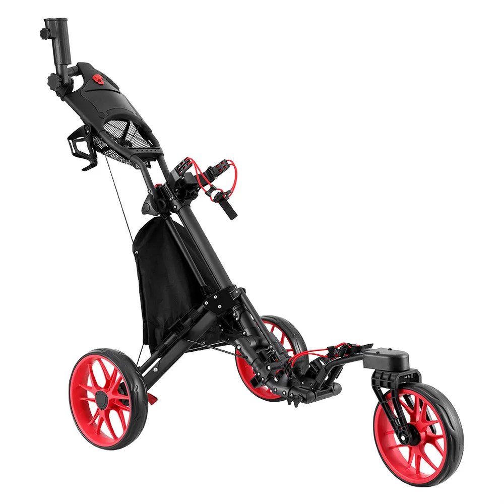 Foldable 3-Wheel Golf Trolley with Swivel Wheel Everfit