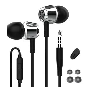 Headphones with Microphone HD Noise Reduction Wired Earbuds Bass Sport Earphones Gaming Headset 3.5mm Jack