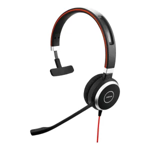 Jabra Evolve 40 Ms Mono - Headset - On-Ear - Wired - Usb, 3.5 Mm Jack - Certified For Skype For Business