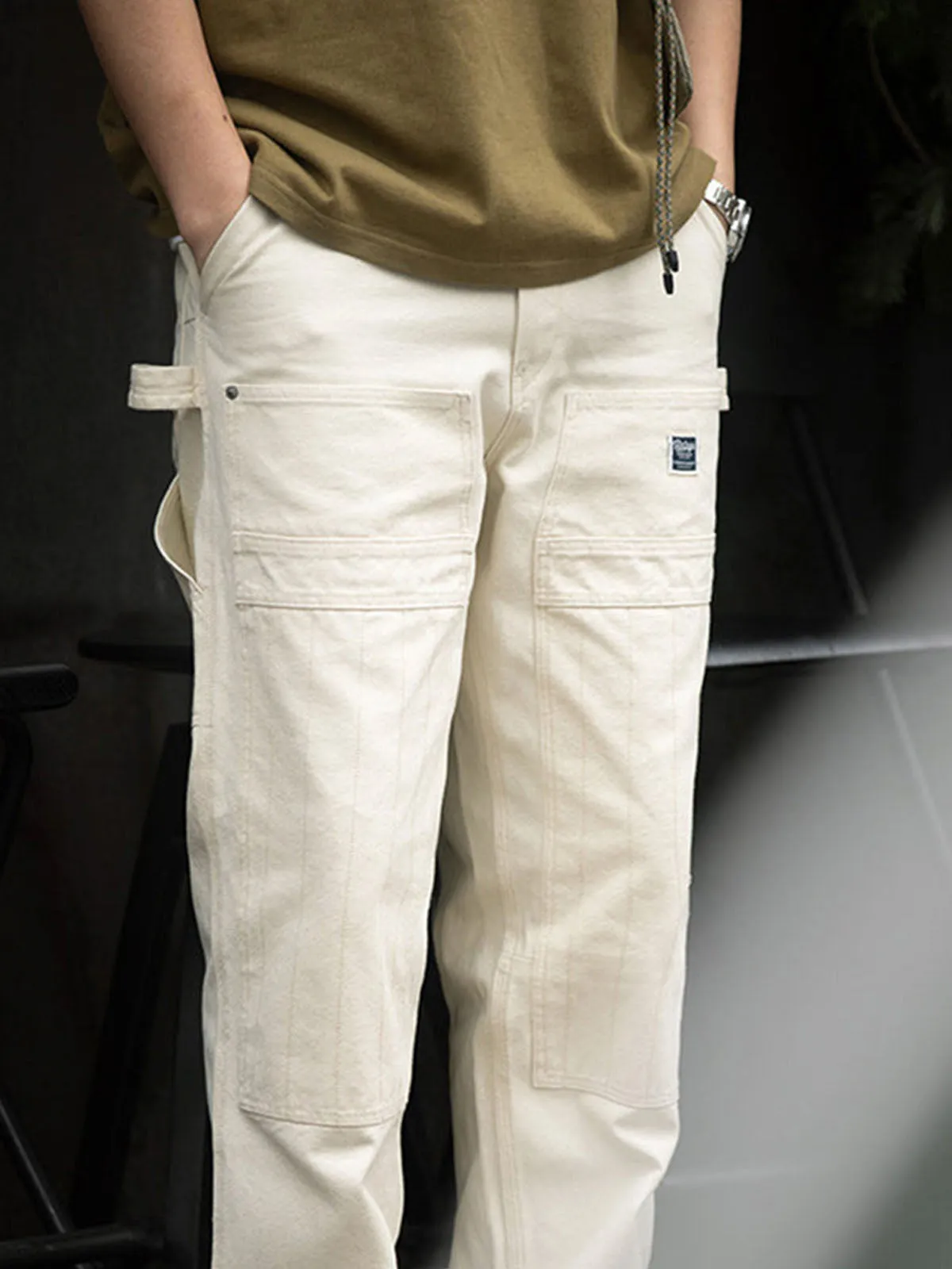 Versatile Multi-Pocket Straight Pants