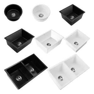 Welba Kitchen Sink Basin Stone Sink Bathroom Laundry Single Double Bowl